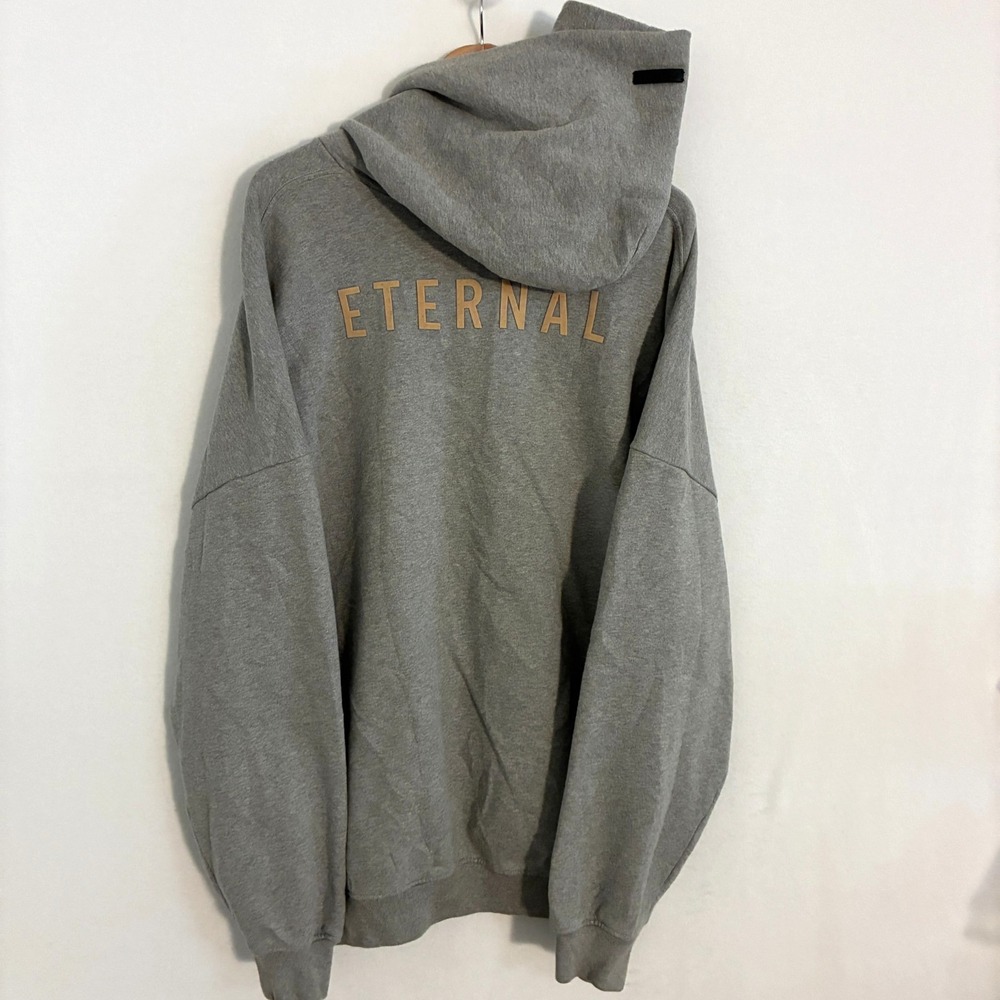 Fear of God Eternal Hoodie Men's Size L Gray Luxury Street Designer Pullover